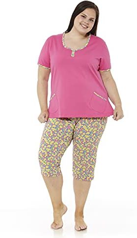 Pigiama Taglie Forti Donna XXXL Pigiama Estate Plus Size Pigiama Estivo Taglie Forti Taglie Grande 50-70