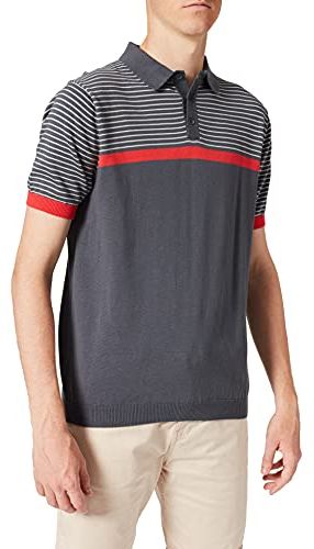 Merc of London Blake Polo, Grigio (Charcoal 006), Medium Uomo