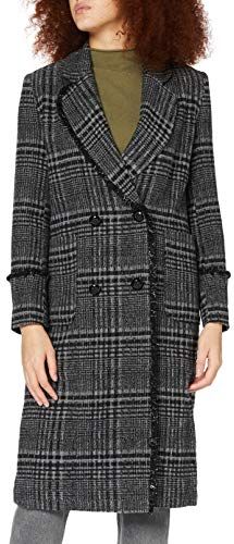 W7634 .000.52322 Cappotto di Misto Lana, 010 Black&Grey, XS Donna