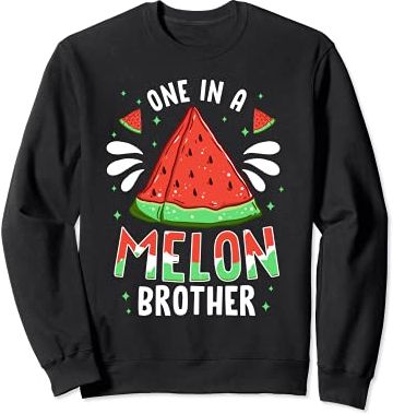 One In A Melon Brother Watermelon Funny Family Matching Felpa