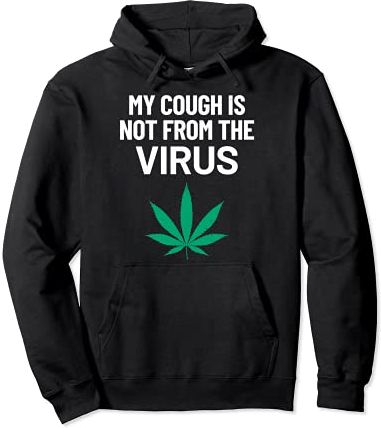 Weed Cough Inspired Marijuana Coughing Design relativo alla Felpa con Cappuccio