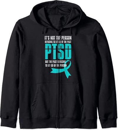 Mese della consapevolezza del PTSD Lasciate andare il sosteg Felpa con Cappuccio