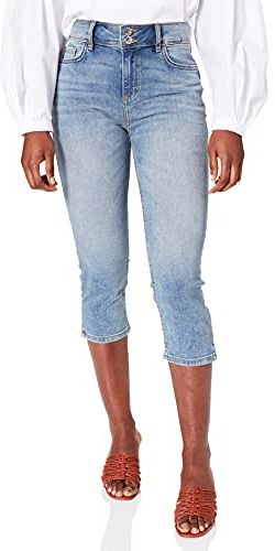 1024918 Kate Slim Capri Jeans, 10125 – Random Blue Denim Sbiancato, 32 Donna