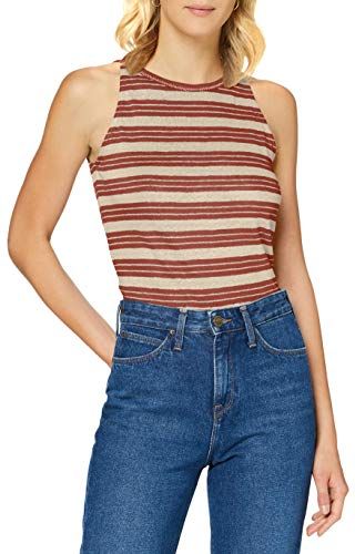 3OC1E8416 Canottiera, Tobacco Stripes 9g4, M Donna