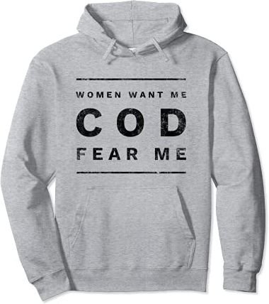 Le donne mi vogliono COD Fear Me Fishing For Men & Fisherman Felpa con Cappuccio