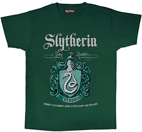 Harry Potter Slytherin Crest Women's Boyfriend Fit T-Shirt Forest Green, M Donna