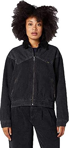 Sherpa Jacket Giacca in Jeans, Nero (Black Stone 24v), Small Donna