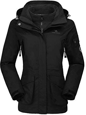 Giacca 3 in 1 da Donna Neve da Sci Giacche Invernale Cappotto da Antivento Giacca Impermeabile Softshell Windbreaker da per Sci Trekking Campeggio Montagna Escursionismo Outdoor