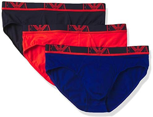 Underwear 3-Pack Brief Monogram Pantaloncini, Mar/Anemon/Grenadine, S Uomo