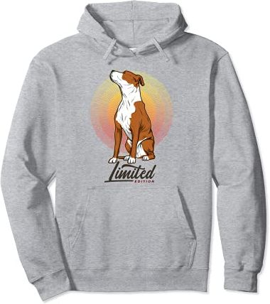 Americano Staffordshire Terrier Pullover Regalo Uomo Donna Hoode Felpa con Cappuccio