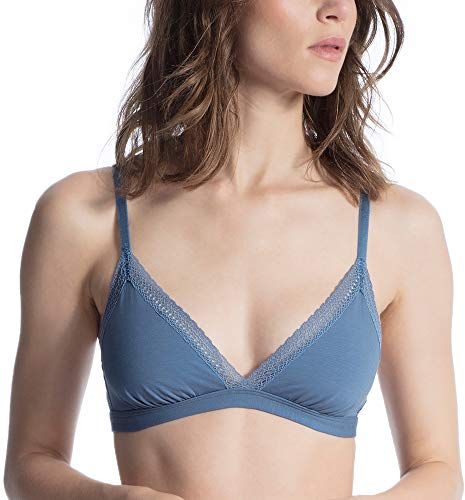 Joy Reggiseno Senza Ferretto, Blu (Blue Cotton 370), 2 (Taglia Produttore: Small) Donna