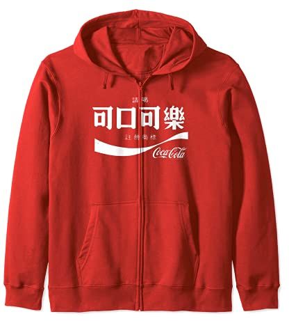 Coca-Cola Taiwanese White Logo Felpa con Cappuccio