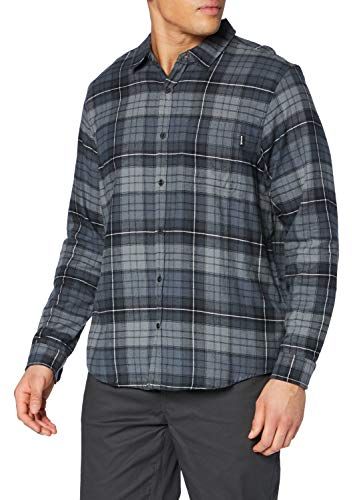 M Portland Flannel LS Shirt, Dk Smoke Grey, L Mens