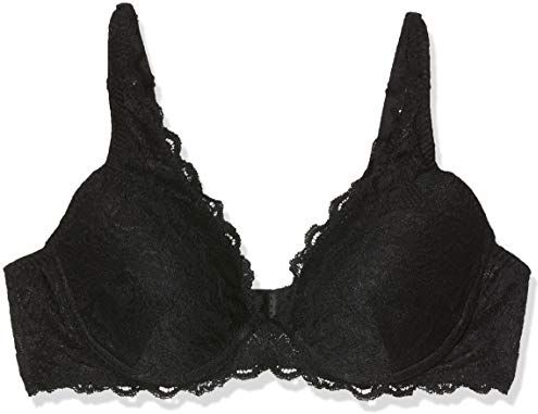 Nsn Lngline Plnge Curvy Bralet Reggiseno a Tuffo, Black, Petite Donna