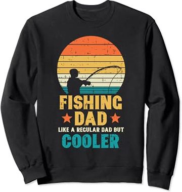 Fishing Dad Cooler Sunset Retro Fathers Day Daddy Papa Men Felpa