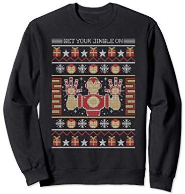 Iron Man Get Your Jingle On Holiday Sweater Felpa