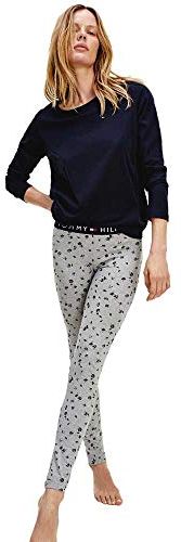 Set LS Legging Print Pigiama, Desert Sky/Grey Heather, LG Donna