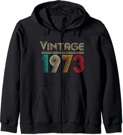 Vintage 1973 Retro 48 Years Old Men and Women 48th Birthday Felpa con Cappuccio