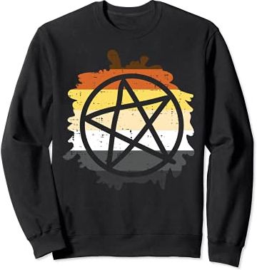 Pentagram Satanic Goth LGBTQ Gay Bear Flag Gay Pride Men Felpa