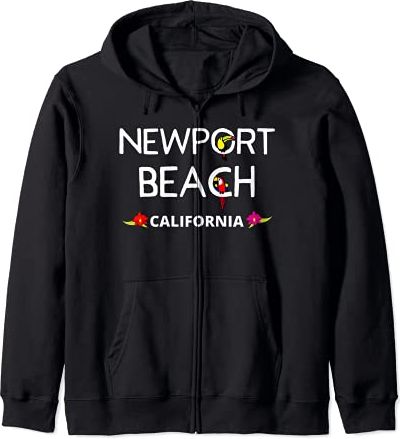 Newport Beach California Vacanze famiglia abbigliamento Felpa con Cappuccio