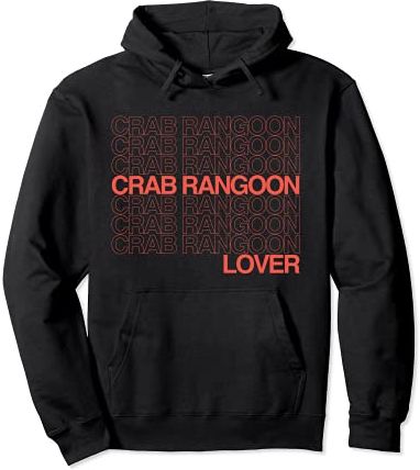 Crab Rangoon Lover Retro Style Logo Version Felpa con Cappuccio