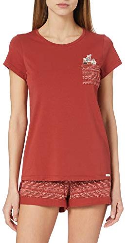 Damen Pyjama Kurz Sundown Desert Sleep Set di Pigiama, Burnt Red, 42 Donna