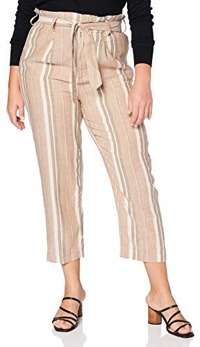 Comfy Multi Stripes Lurex Linen Pantaloni, Marrone (Umbra 171), 46 (Taglia Produttore: 29) Donna