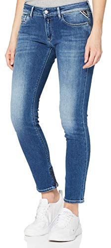 Luz Ankle Zip Jeans, Medium Blue 9, 29 W / 32 L Donna