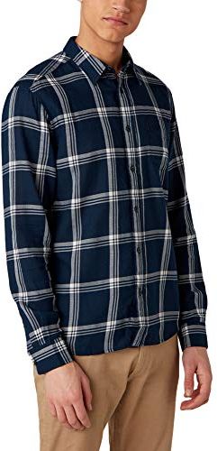 LS 1 Pkt Shirt Camicia, Blu (Navy 114), Large Uomo