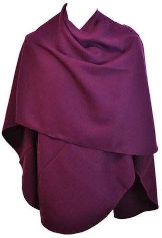 TOUTACOO, Grande Poncho Donna - Made in France 06-Viola