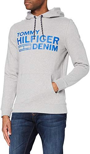 Hilfiger Denim Basic Branded HD Hknit Cappuccio, Grigio (Lt Grey Htr 038), X-Large Uomo