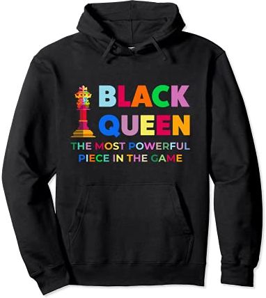 T-shirt grafica colorata della novità della regina nera e disegni freddi Felpa con Cappuccio