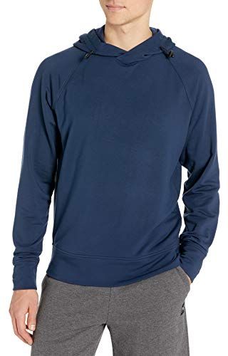 Yoga Luxe Fleece Pullover Hoodie Felpa con Cappuccio, Blu Marino, US (EU XL-XXL)