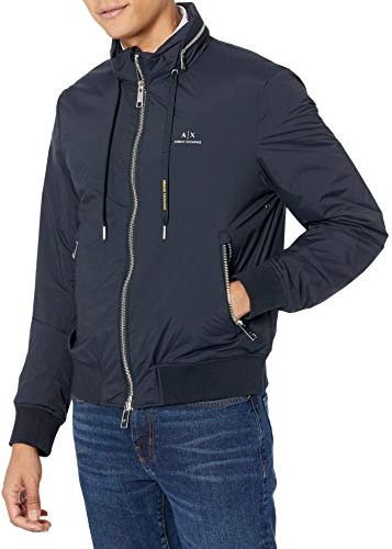 A| X Zip Up Blouson Jacket Giacca, Deep Navy/Dandelion, XL Uomo