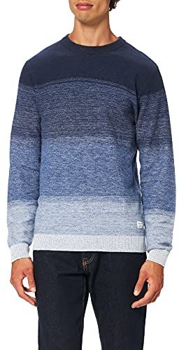 JJEMARCO Knit Crew Neck LTN Maglione, Sky Captain, XXL Uomo