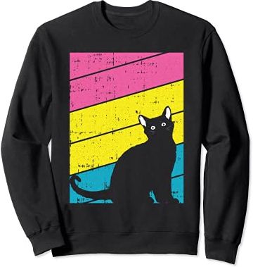 Black Cat Pansexual Pride Kitten Lover LGBT-Q Proud Ally Felpa
