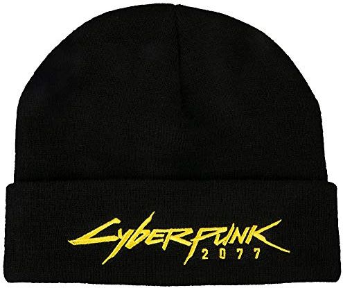 Cyberpunk 2077 - Berretto a maglia con logo Cyberpunk, taglia unica, colore: Nero