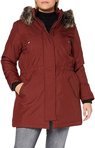 CARIRENA Parka Coat Otw, Rosso Mattone, L Donna