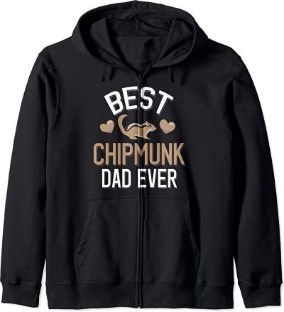 Best Chipmunk Dad Ever - Cute Chipmunk Dad Felpa con Cappuccio