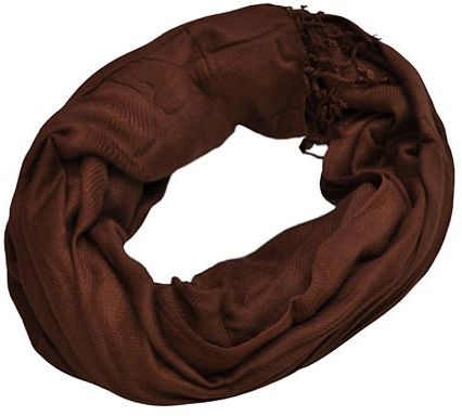 TOUTACOO, Morbidissima Pashmina, Sciarpa, Foulard, Tagelmust, Scialle Marrone