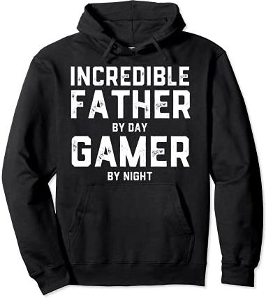 Incredible Father By Day Gamer By Night - Gamer Dad Gift Felpa con Cappuccio