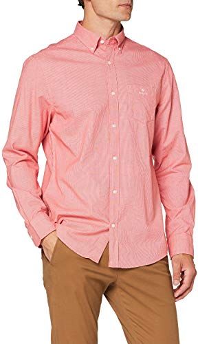 D1. BC Structure Reg BD Camicia, Fiery Red, M Uomo