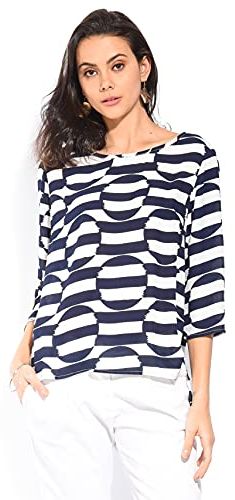 TRLSU101112 Blouse, Blu Marino, XL Womens