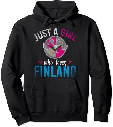 Sisu Suomi Donna Ragazza Finlandese Cuore Finlandia Felpa con Cappuccio