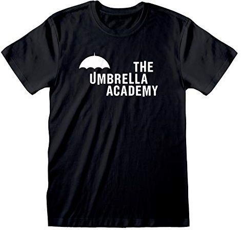 Umbrella Academy Text Logo Women's Boyfriend Fit T-Shirt Black XL