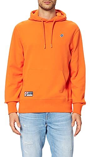 Code Essential Hood Felpa con Cappuccio, Denver Orange, S Uomo