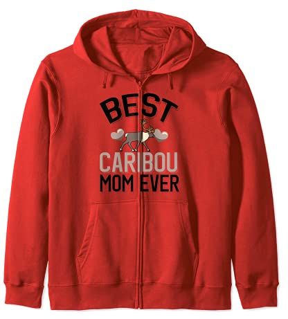 Caribou Family - Best Caribou Mom Ever Felpa con Cappuccio