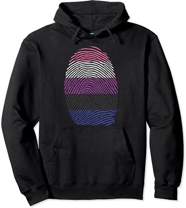 Finger Print DNA LGBTQ Genderfluid Flag Non-Binary Men Women Felpa con Cappuccio