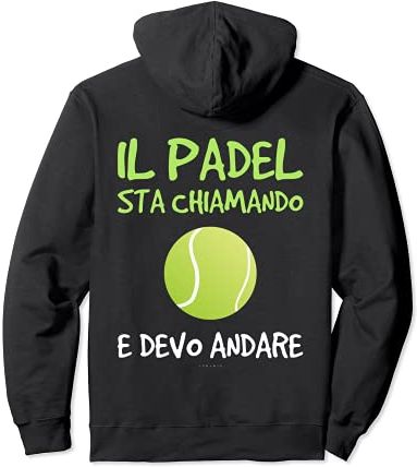 Padel Sta Chiamando Frasi Divertenti Regalo Uomo Padelista Felpa con Cappuccio