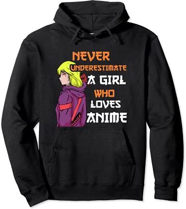 Anime Kawaii for Women Teen Girls as Anime Lover Felpa con Cappuccio